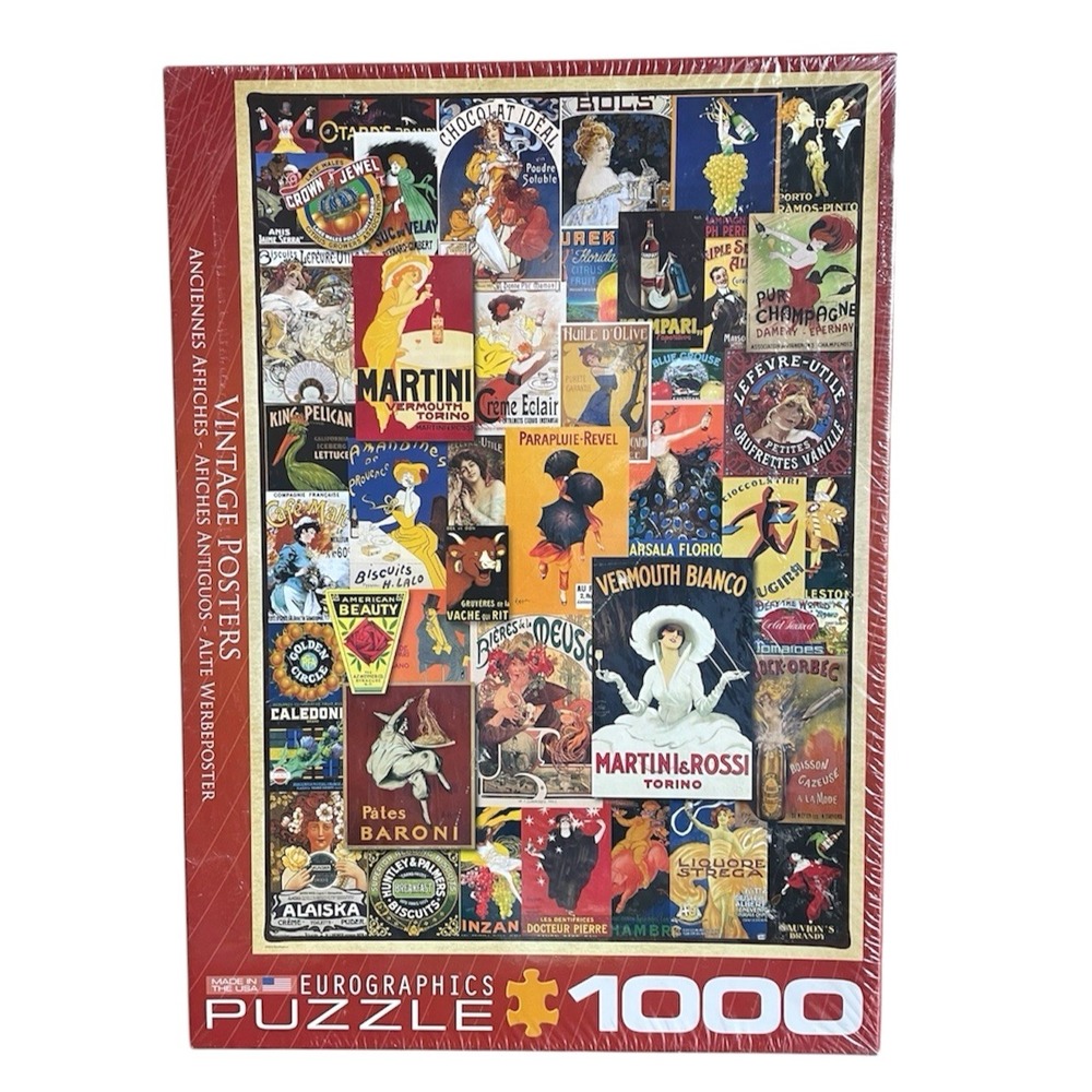 Eurographics Vintage Posters 1000 Piece Jigsaw Puzzle History Posters Sealed